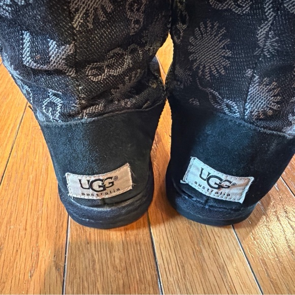 Ugg Unlined Tall Button Up Boots Gray & Black Women's Size 8 1000462 - Picture 4 of 8